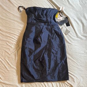 Alfred Sung Midnight Blue Strapless Cocktail Dress